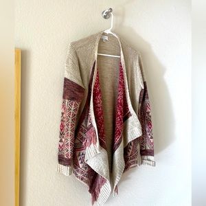 Lucky cardigan , open style worn gently. Medium